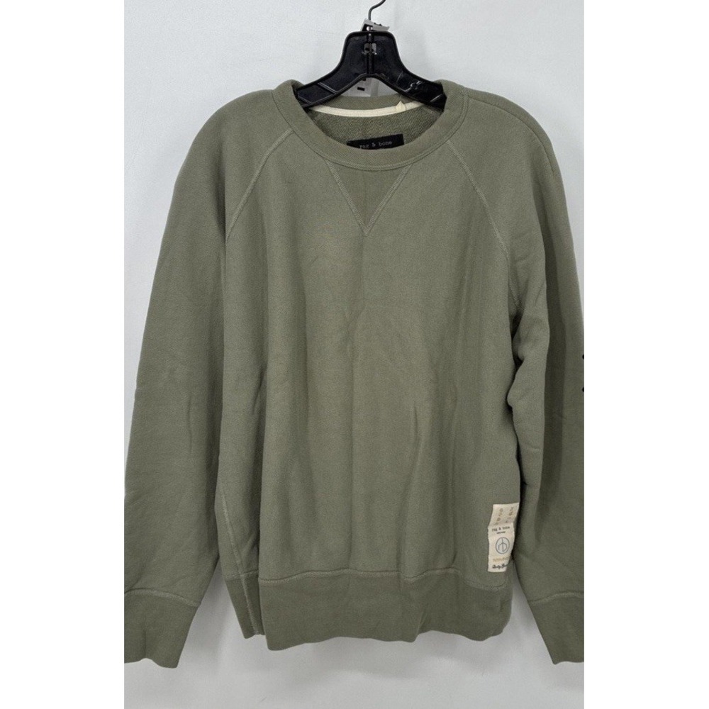 Rag & Bone Sweatshirt Green Camo Elbow Women's Sz Small